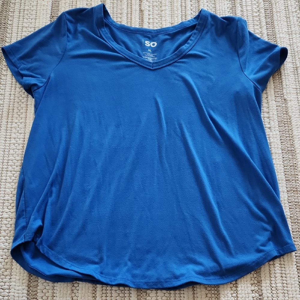 SO Women's Short Sleeve Blue Tee